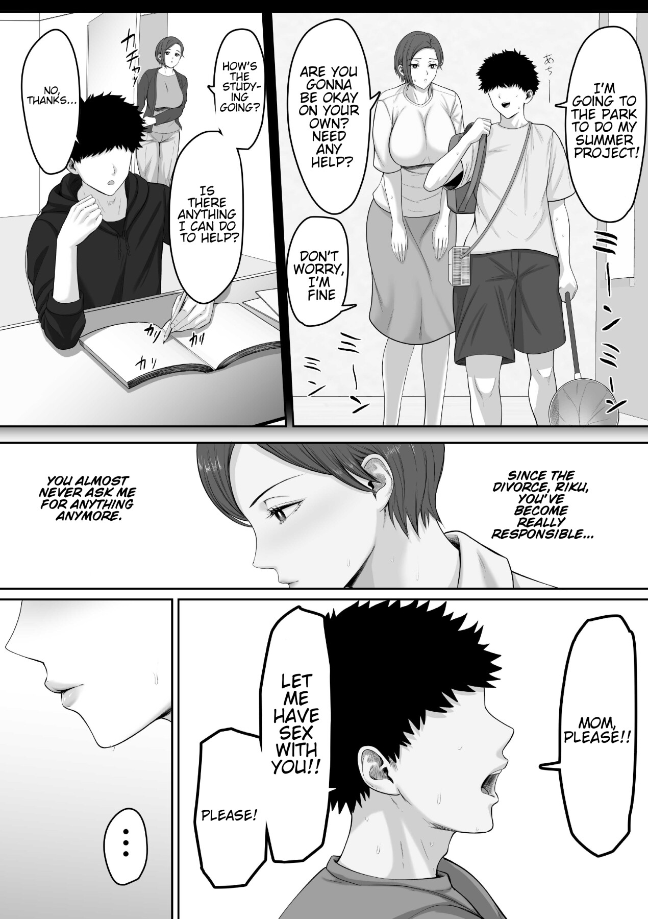 Hentai Manga Comic-The story of how my seriously huge-breasted police sergeant mom milked my dick with her pussy.-Read-12